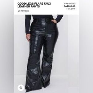 US 18 faux leather pants